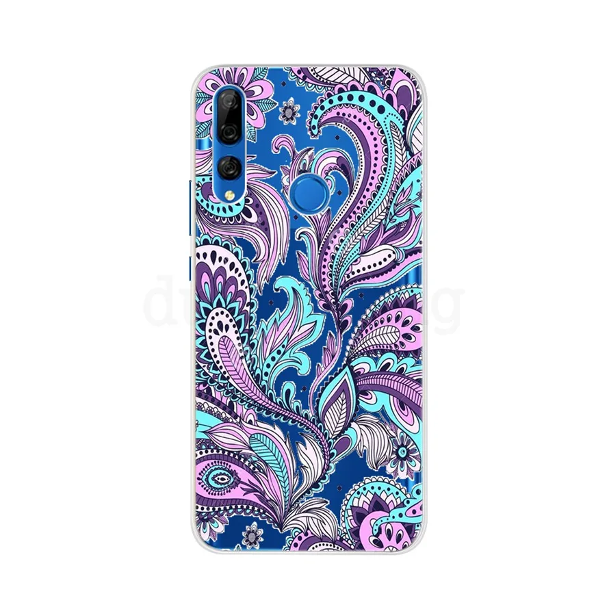 Цвет: желтый Для Fundas huawei P Smart Z чехол силиконовый 3D мягкий, симпатичный, из ТПУ с мультяшными цветами Прозрачный чехол для телефона для huawei P Smart Z STK-LX1 - Цвет: Цвет: желтый