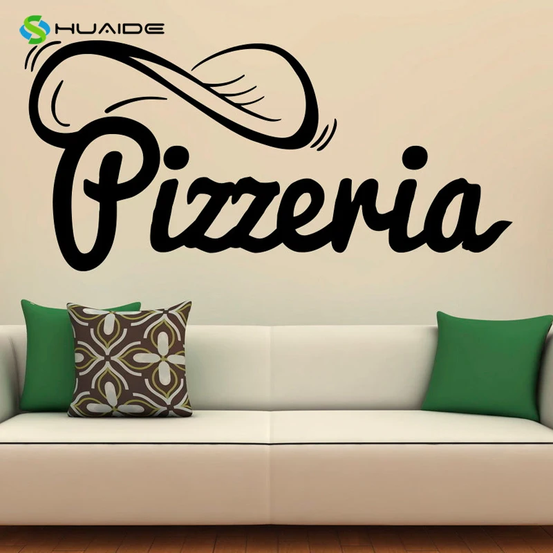 Pizzeria настенные виниловые наклейки для пиццы ресторана дизайна интерьера