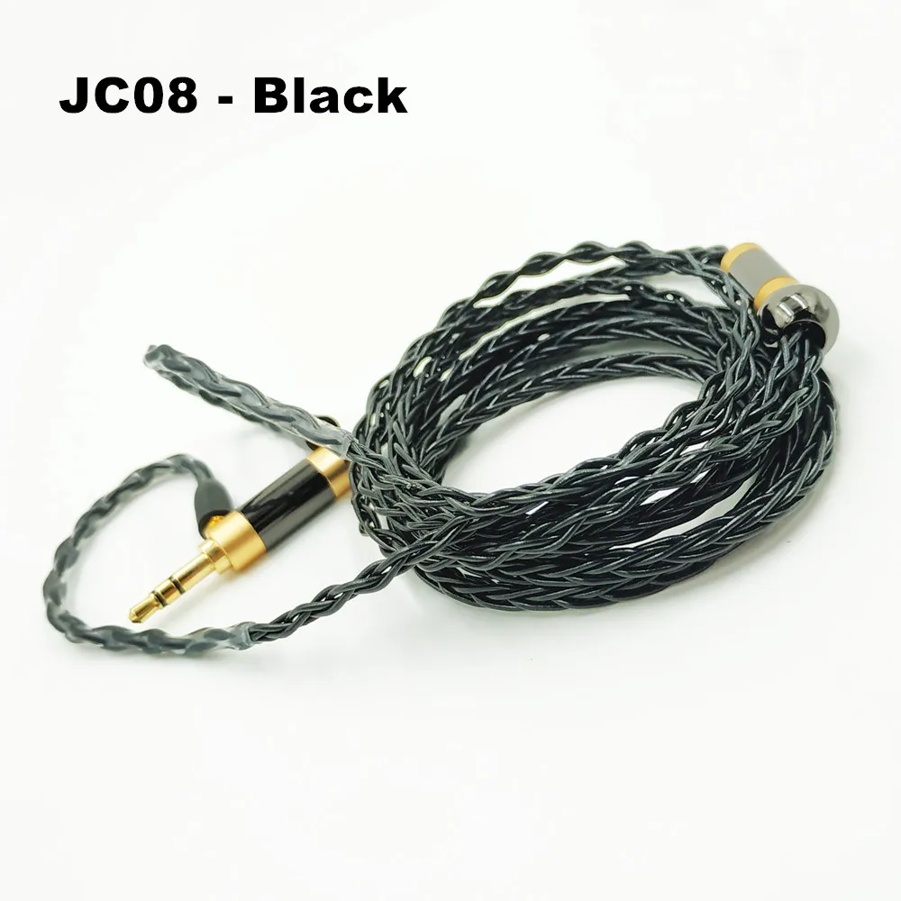 FENGRU DIY JCALLY черный JC08 5N OFC 8 акций 200 ядер кабель для наушников для Shure SE215 IE80 KZ ZST ZSN Pro ZS10 Pro ZSX
