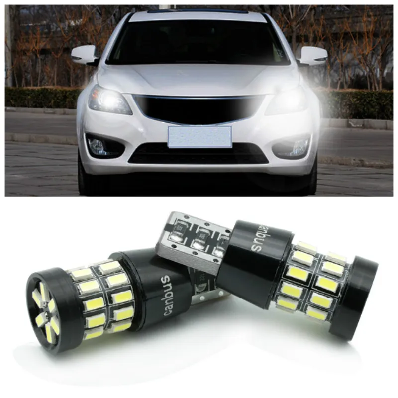 2 шт. светодиодный Canbus T10 W5W 3014 30SMD автомобильная светодиодная лампа свет внутри