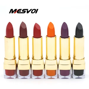 Матовая губная помада для макияжа, 1 шт., 12 цветов, черная губная помада, стойкая губная помада M1003