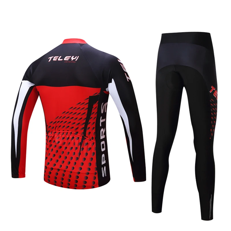 Комплект одежды TELEYI мужской для велоспорта трикотажная куртка с длинным рукавом