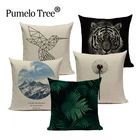 Утолщенная Серия животных, тканая Подушка с изображением тигра, чехлы для обивки животных, 1 Боковая печать, наволочка, чехол для подушки