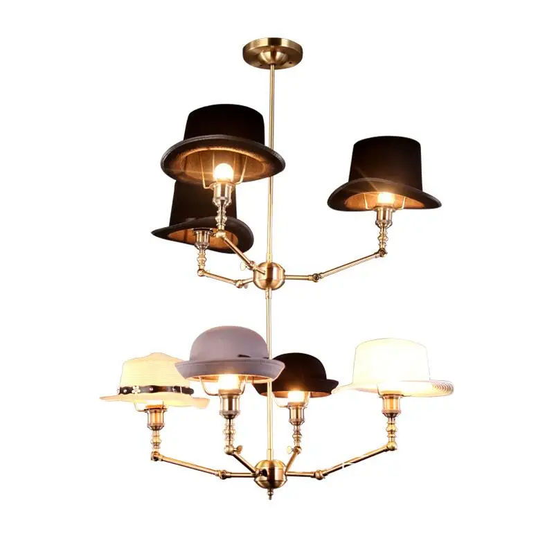 Скандинавский подвесной светильник в виде шляп для гостиной