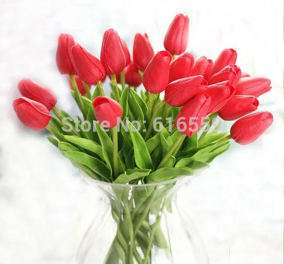 25 шт./лот искусственный цветок тюльпана букет настоящие цветы на ощупь для