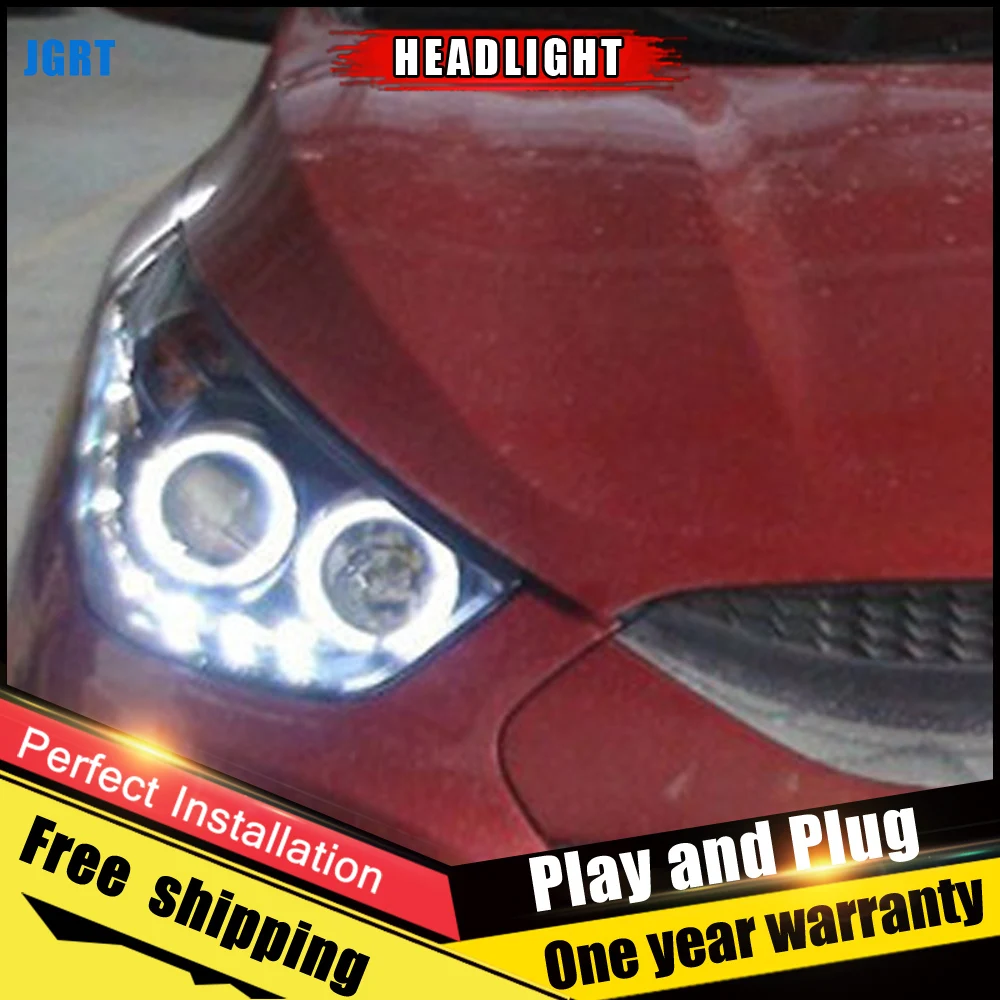 Светодиодный фары для Hyundai ix35 2010-2013 2 шт. автомобильная фара СВЕТОДИОДНЫЙ DRL
