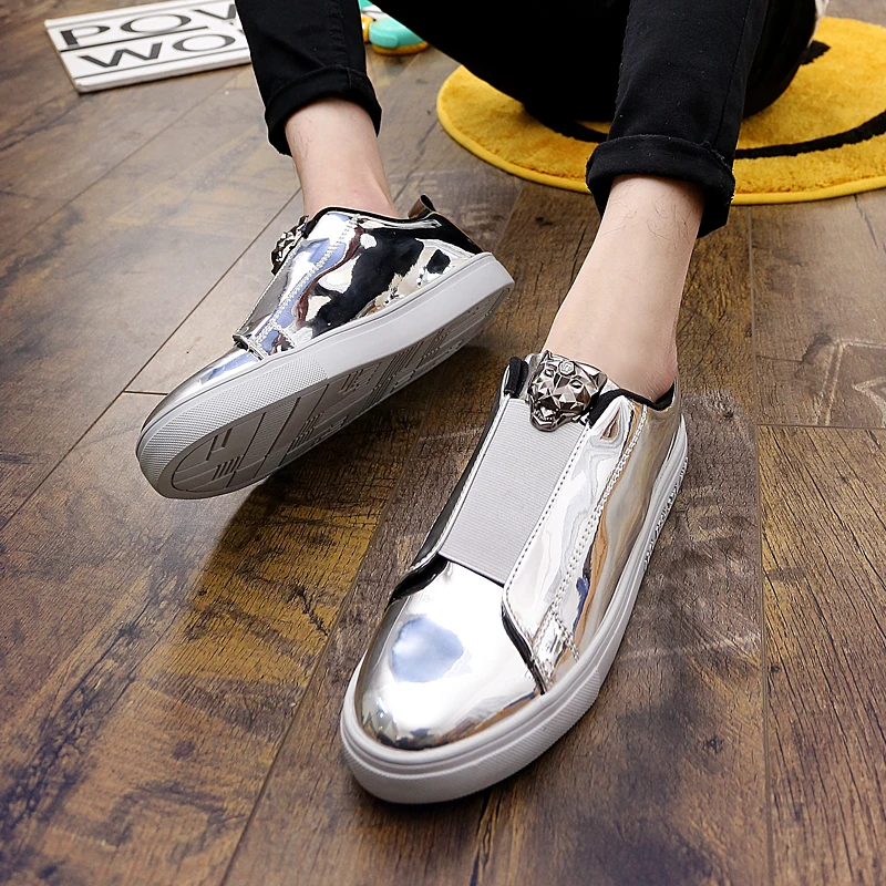 Весна Эластичная лента золотая голова льва на плоской подошве Повседневная