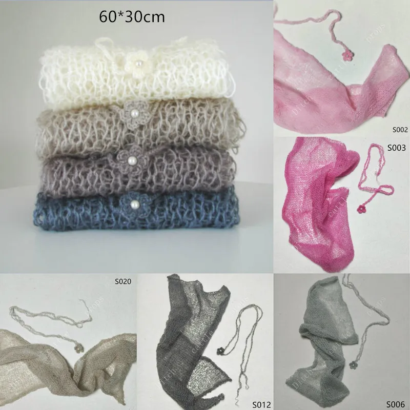 Manta de mohair de 60x30 cm para reci&eacute;n nacido, accesorios de fotograf&iacute;a, Fondo de fotograf&iacute;a-0