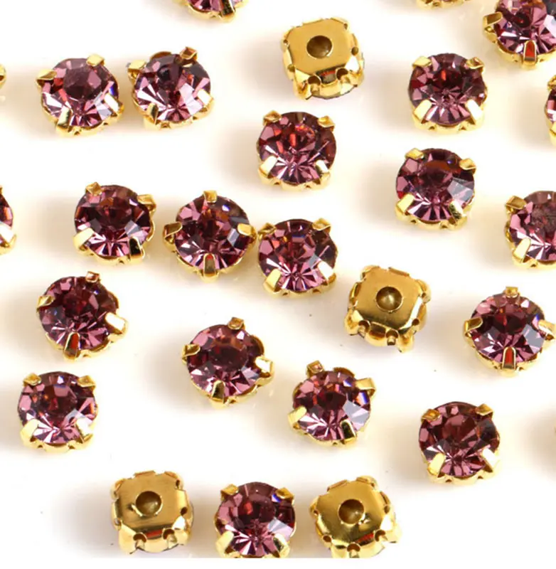 SS16 100 шт стеклянные стразы для пришивания на одежду свадебное платье Сделай Сам