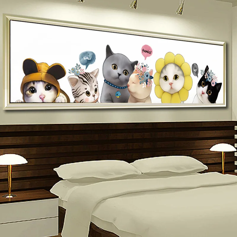 Full Diamond Painting Cute Pet Cartoon Animal 5D DIY Embroidery Kit Rhinestone Mosaic Cross Stitch Needlework Decor Home | Дом и сад
