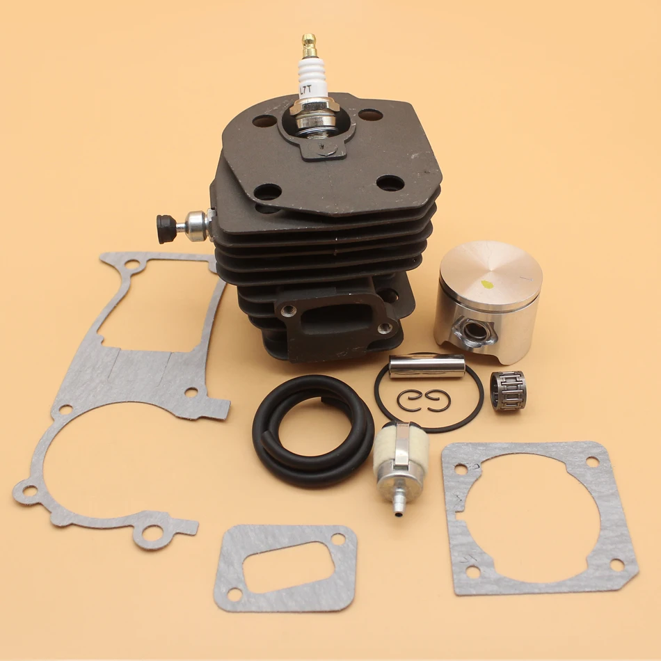 

44mm Cylinder Piston Decompression Valve Gasket Set For HUSQVARNA 350 351 353 346 346XP Gas Chainsaw Engine Motor Rebuild Kit