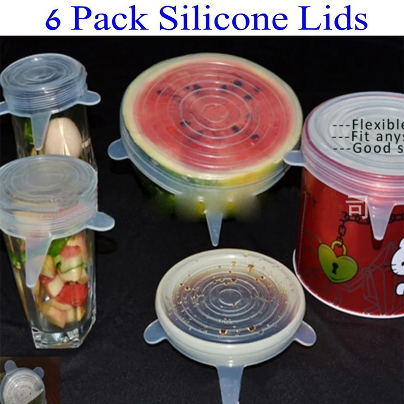 6 шт./компл. силиконовая пленка для сохранения свежести продуктов в холодильнике |