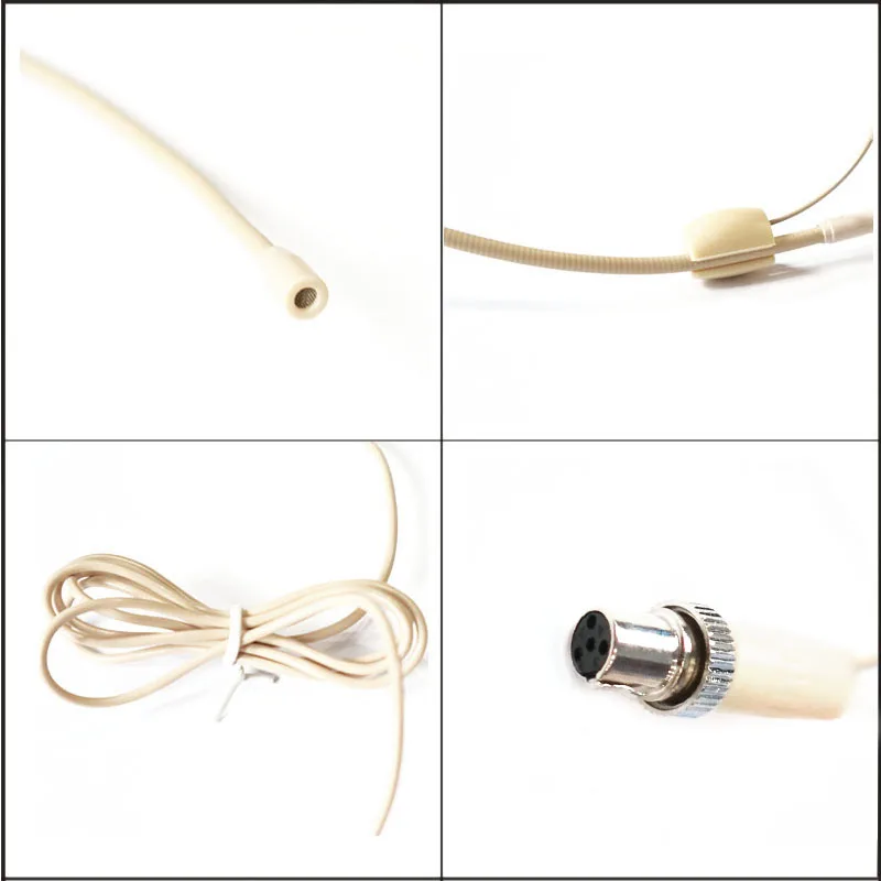 Мини XLR 4-контактный блокировки Earset микрофон гарнитуры для MIPRO Беспроводной поясной передатчик