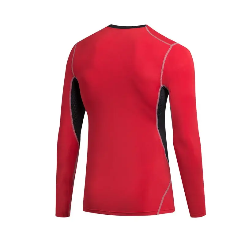 2017 New Compression Shirt Running Solid Color Long Sleeve Men Sport Shirts Gym Fitness T Mens Quickly Dry Yoga shirt | Спорт и