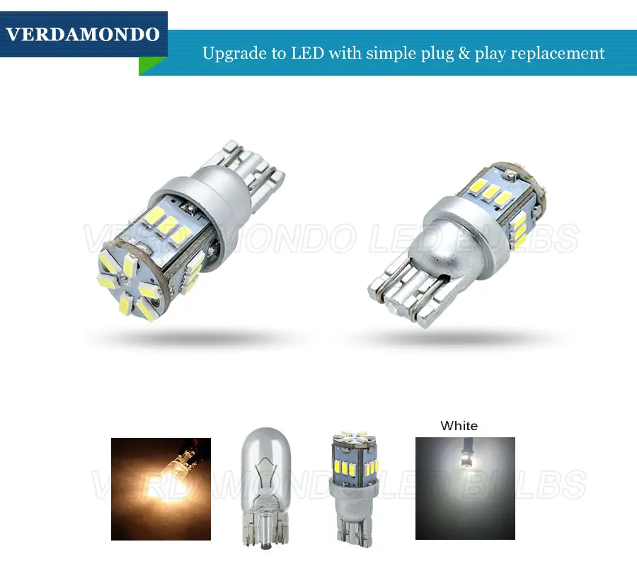 Автомобисветильник Светодиодная лампа T10 W5W 18 3014 Smd боковые габаритные огни s