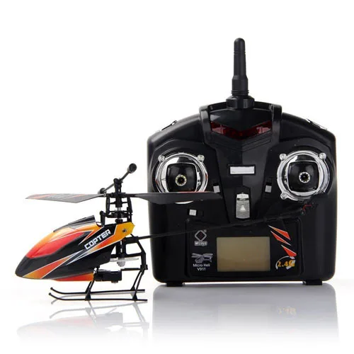 WLtoys V911 обновленная версия 4CH 2 4G одиночный пропеллер RC вертолет с гироскопом