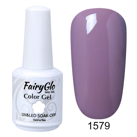 G1579 Гель-лак для ногтей FairyGlo, 15 мл, классический Цветной Гель-лак для ногтей, Гель-лак, впитывающий Полупостоянный Гибридный Гель-лак - Цвет: G1579