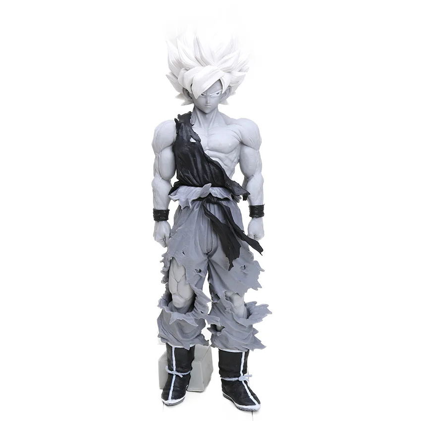 34cm white black gok Мастер звезды кусок 23-34 см манга размеры Dragon Ball Z Вегета Сон Гоку сон Гохан ПВХ фигурка MSP модель куклы бриквидс - Цвет: 34cm white black gok
