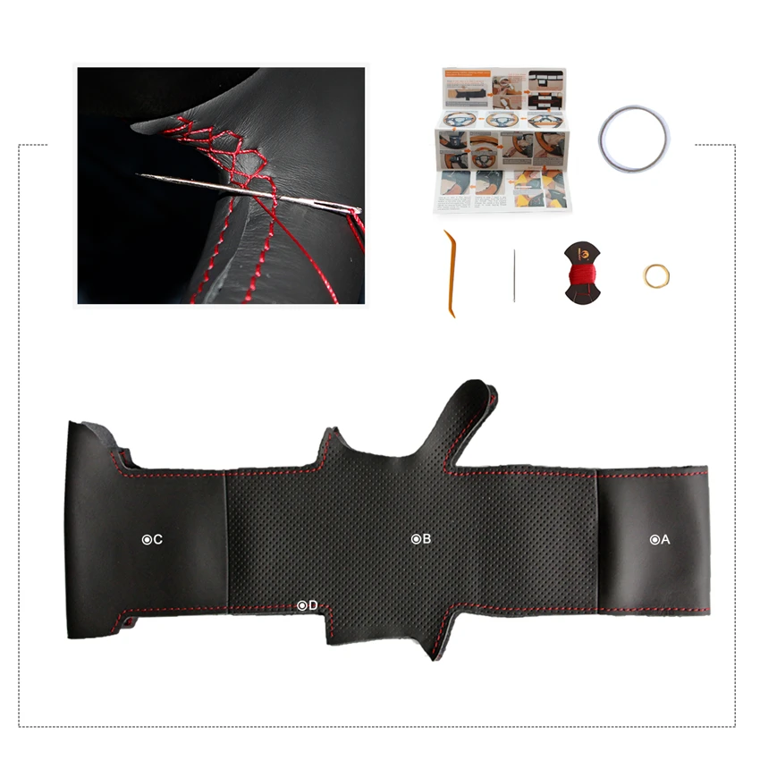 MEWANT черный чехол рулевого колеса автомобиля из искусственной кожи для Honda Civic 9 2012