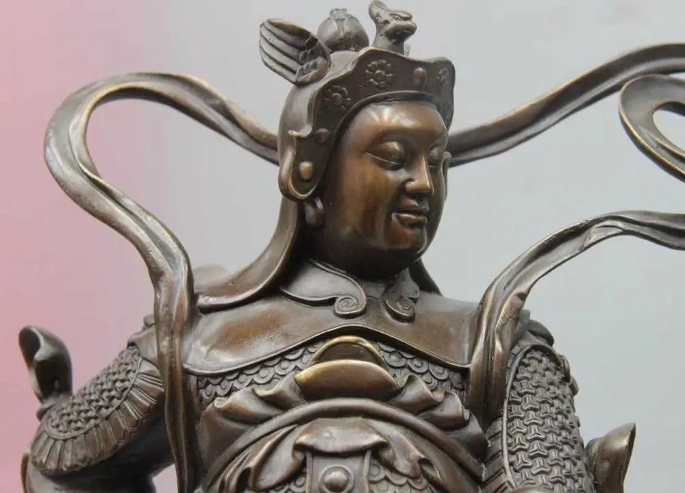SCY китайская Медь Бронза Меч дракона Guan Gong Guanyu Veda статуя Будды Бодхисаттва | Дом и
