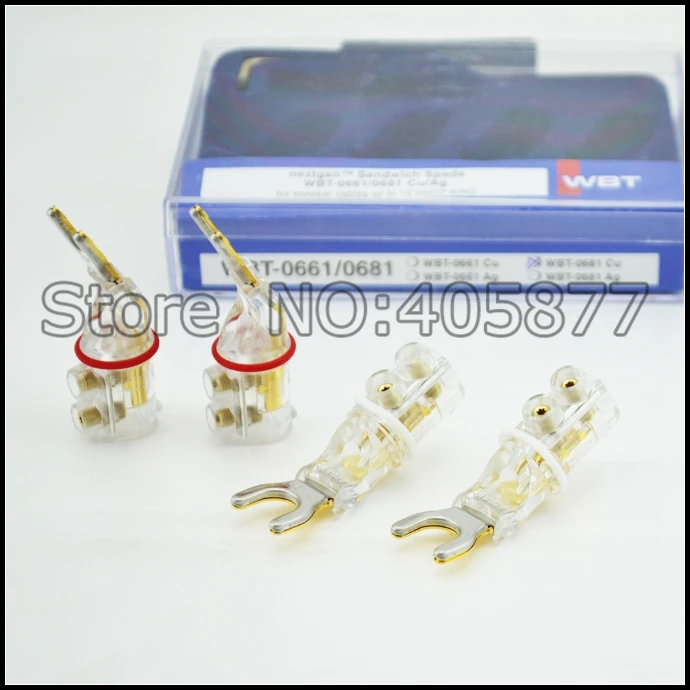 4 шт. hi end audio Nextgen Spade 0681Cu медный разъем для колонок hifi spade plug|hifi plug|plug terminalplug connector |