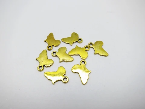 Antique gold 8 шт./лот мини Модные украшения изделий аксессуары сплав карта Африки Шарм Подвеска старинное серебро Бронзовый золотой размер 10*13 мм - Окраска металла: Antique gold