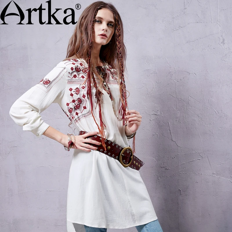 Artka 2015 женская ретро новая коллекция весенней одежды с длинными рукавами