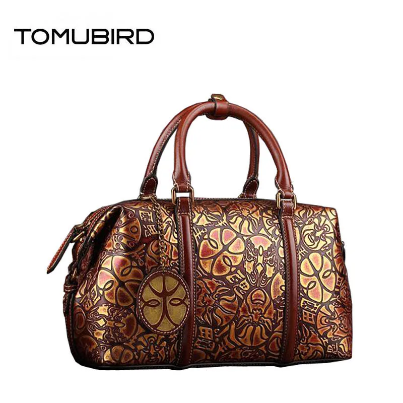 TOMUBIRD новинка 2019 роскошные женские сумки из воловьей кожи с тиснением в стиле