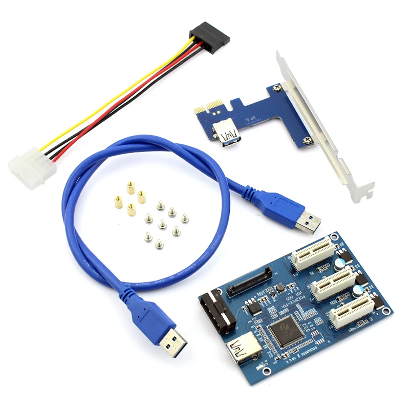 PCIe от 1 до 3 PCI Express 1X слоты райзер карта Mini ITX к внешнему слота e адаптер порт
