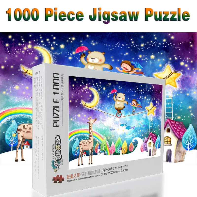 

520/1000/1500pcs Wooden puzzles for adult DIY wood jigsaw puzzle educational 3D puzzle toys for child kid gift