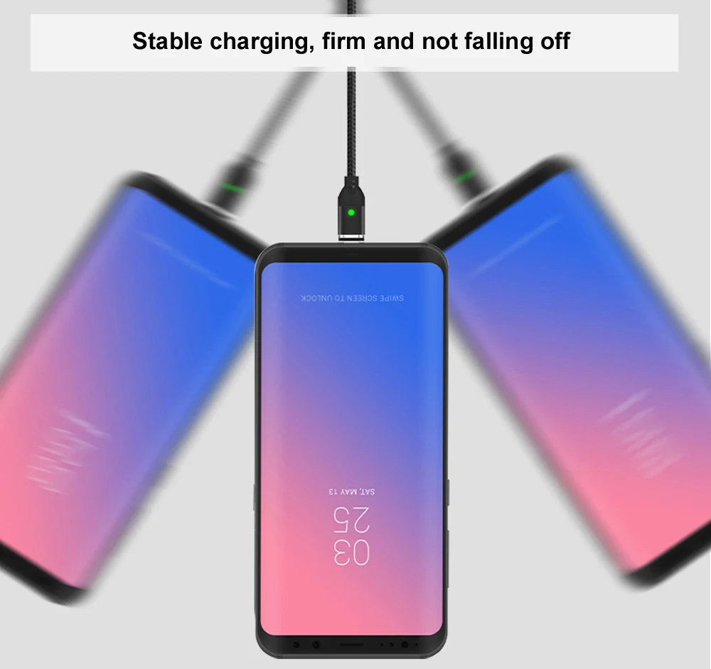 Новый MAX 3A USB кабель для быстрой зарядки и передачи данных Магнитный зарядный