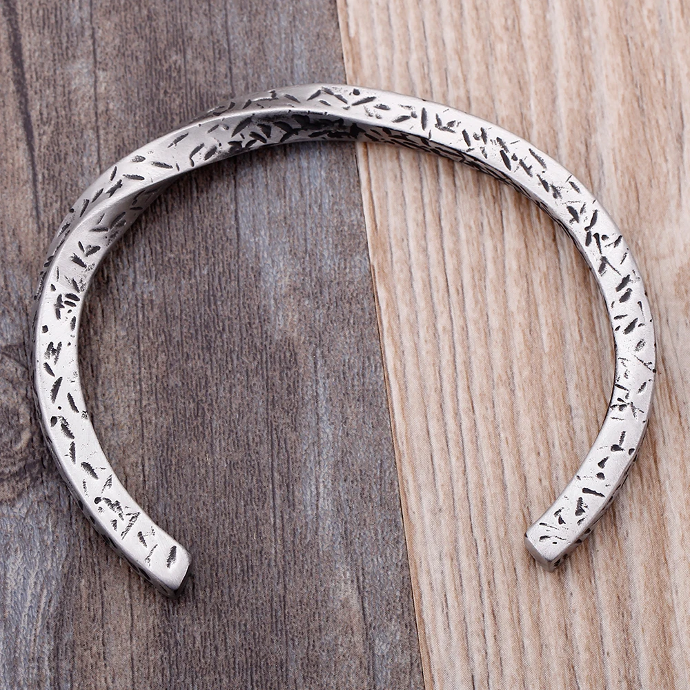 TrustyLan Классический Открытый браслет для мужчин Панк Рок манжета из нержавеющей