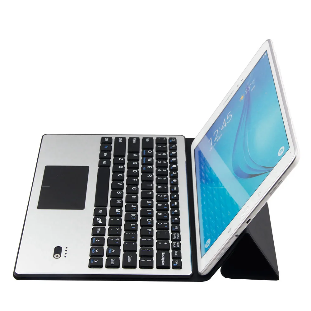 Защитный чехол из искусственной кожи + Съемная Bluetooth сенсорная клавиатура для