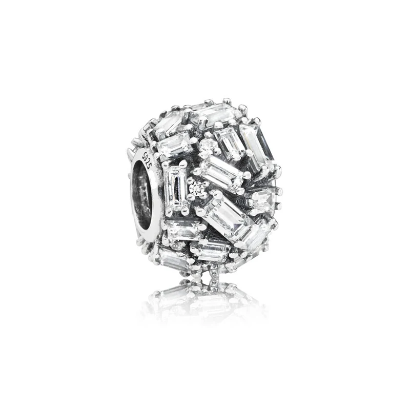 Серебряные бусины 925 пробы Подходит европейские браслеты Пандора Подвески