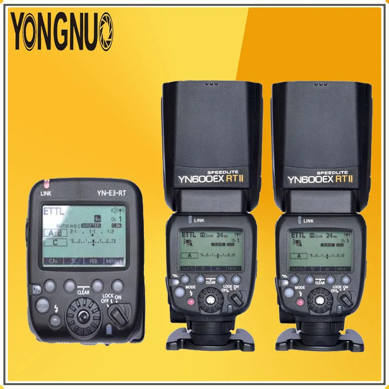 2 шт. вспышка YONGNUO для цифровых зеркальных фотоаппаратов Canon Вспышка Speedlite + с