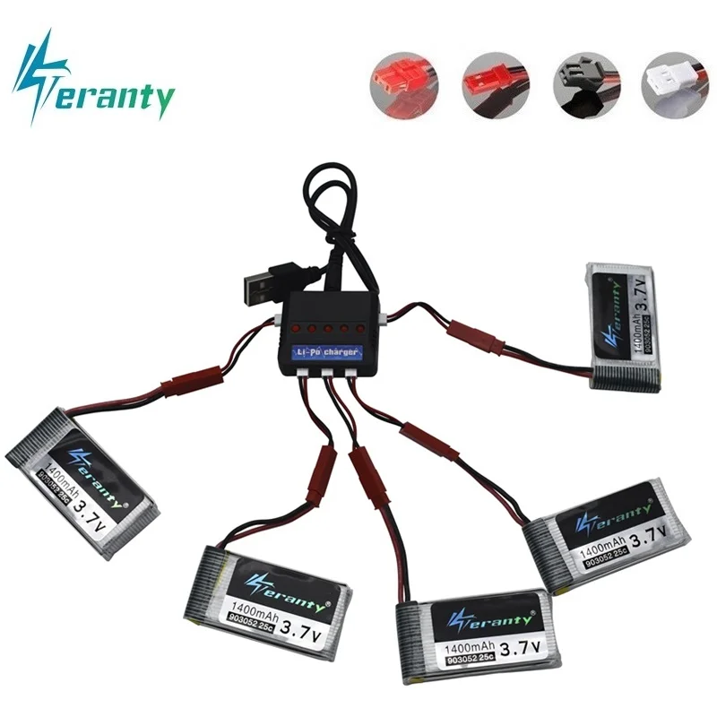 

1400mAh 3.7V Lipo Battery for T64 T04 T05 F28 F29 T56 T57 HQ898B H11D H11C RC Quadcopter 1200mAh 903052 3.7V battery and charger