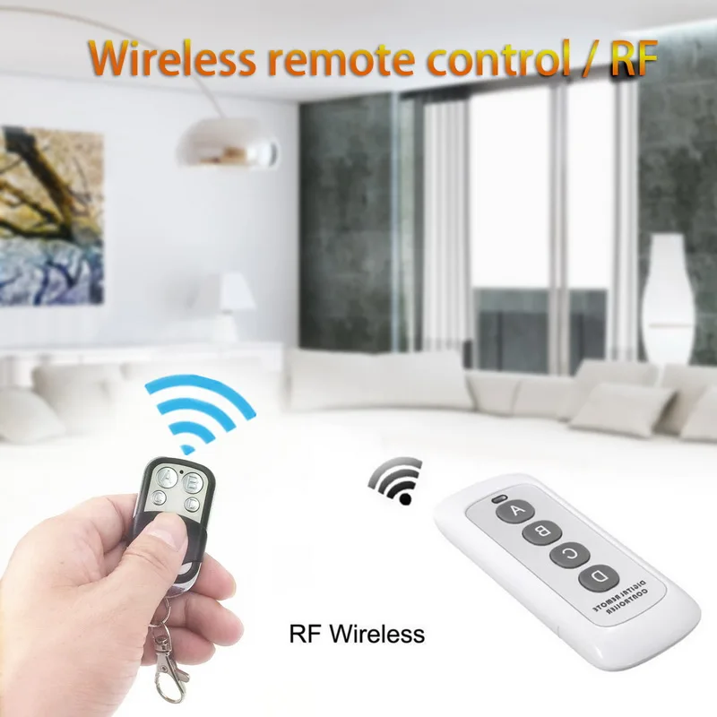 ABCD 4 Buttons Wireless RF Remote Control 433 MHz Portable For Garage Door Indoor Lighting Smart Switch | Обустройство дома