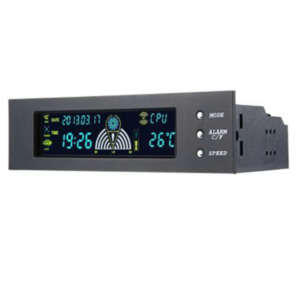 STW 5023 5,2" 3 way PC жесткий диск процессор вентиляторы регулятор скорости оптический привод чехол для компьютера контроллер температуры Temp сенсор ЖК-панель