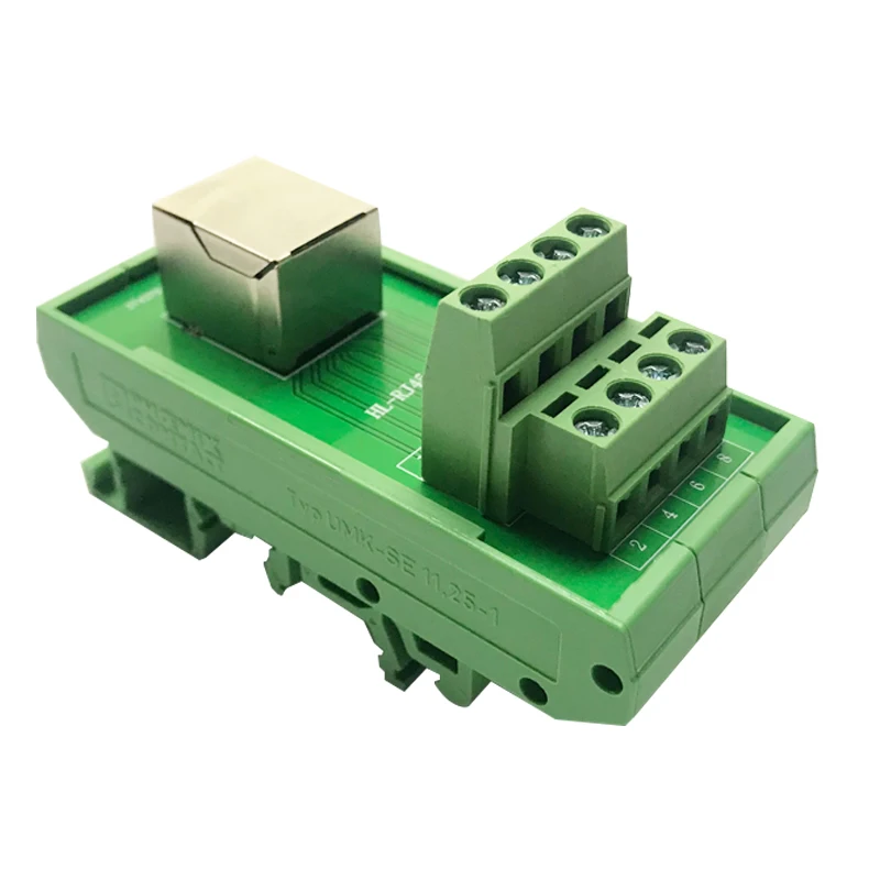 RJ45 Женский клеммный блок RJ45 Horizantal Breakout board RJ 45 сплиттер RJ45 адаптер на din-рейку монтаж