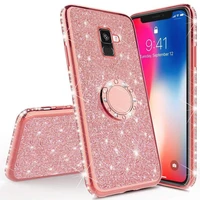 diamond case for samsung galaxy a7 a8 a6 a9 plus 2018 a52 a72 cover for samsung a42 5g m51 a21s m31s glitter ring kickstand case