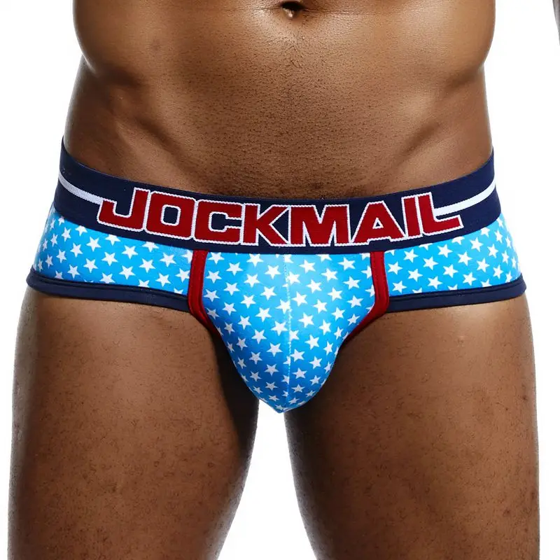 Мужские трусы с принтом в виде звезд JOCKMAIL хлопковые карманом для пениса нижнее