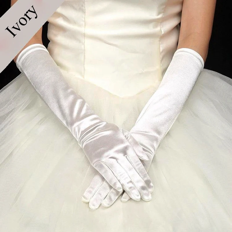 Zyllgf Ганц De Mariage Pour Femme локоть Длина Свадебные перчатки Длинные атласные вечерние Прихватки для мангала Свадебные аксессуары bpn1