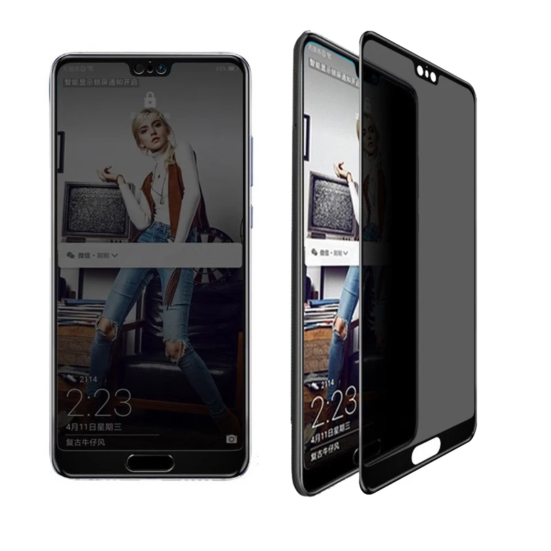 Премиум конфиденциальности закаленное стекло для Huawei P20 Pro Lite анти-шпионский