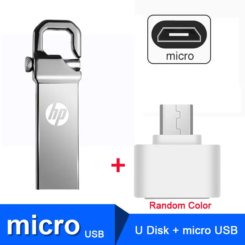 v250w Plus OTG hp металлический USB флэш-накопитель 16 ГБ 32 ГБ v250 Флешка Personalizado DJ DIY логотип плюс Тип c OTG адаптер карта памяти Cle USB - Цвет: v250w Plus OTG