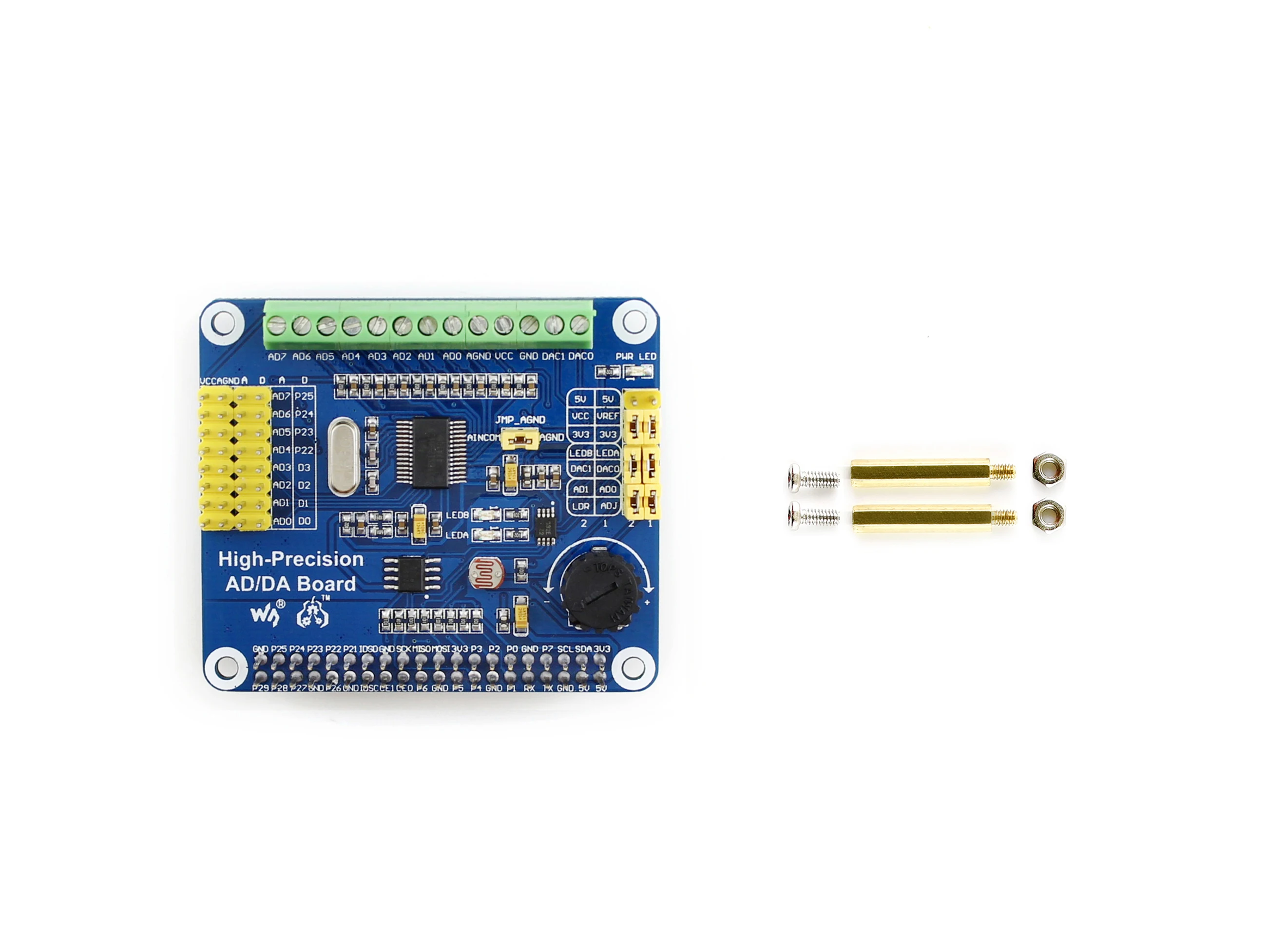 Высокоточная плата AD/DA Raspberry Pi расширенная добавила высокоточные функции к 3 B/2 B /A
