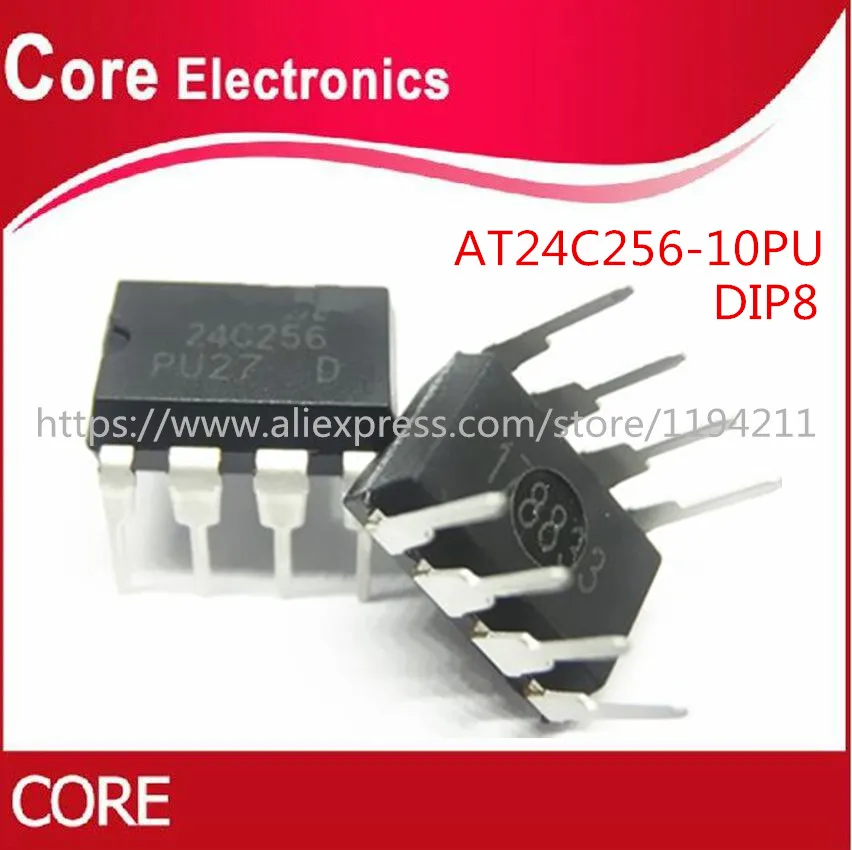 100 шт./лот AT24C256 10PU 24C256 DIP 8 новый оригинальный IC в наличии|Интегральные схемы| |