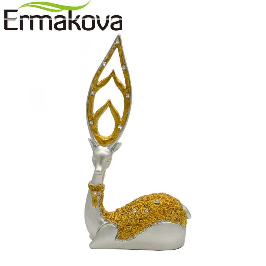 ERMAKOVA 2 шт./пара 32 см (12 6 &quot) Смола статуэтка оленя Статуэтка скульптура статуя