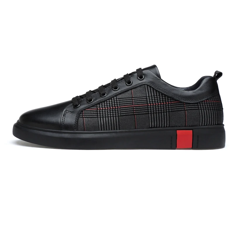 DAOKFPO Genuine Cow Leather Men Shoes Fashion Handmade Top Quality Flats Male Casual Zapatos Hombre Lace-Up Black | Обувь