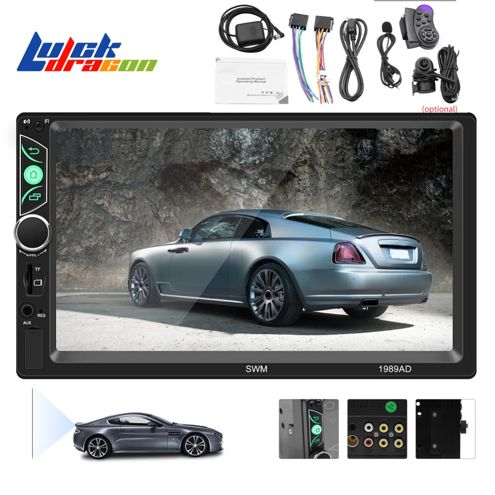 Авторадио Bluetooth Mirrorlink Android система 2Din автомобильный аудио GPS Рулевое колесо