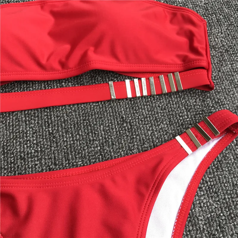 Купальник женский 2019 бикини купальный костюм с открытыми плечами сексуальный